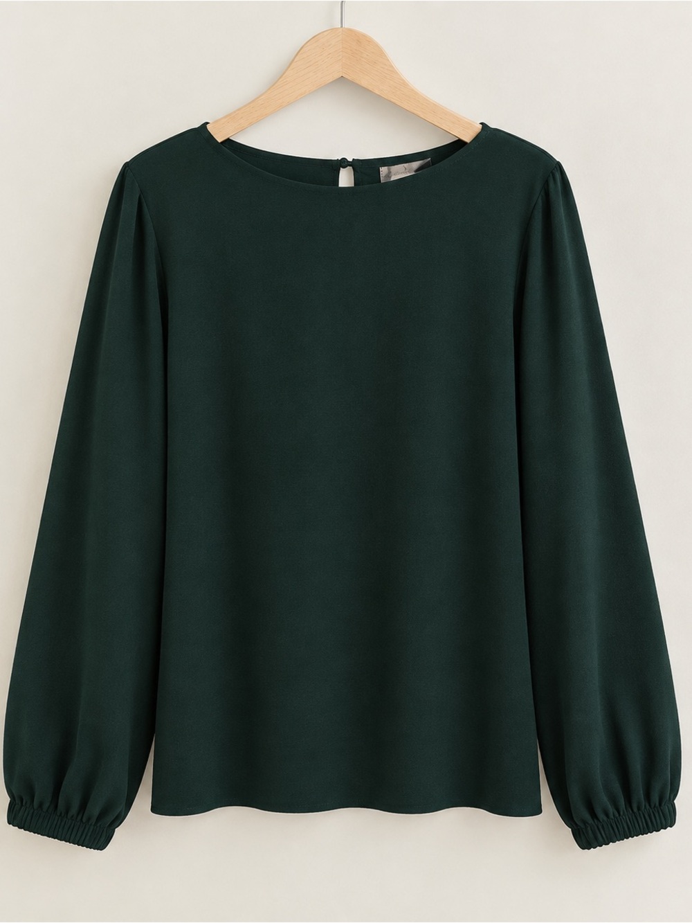 nine britton Forest Green Long Sleeve Blouse